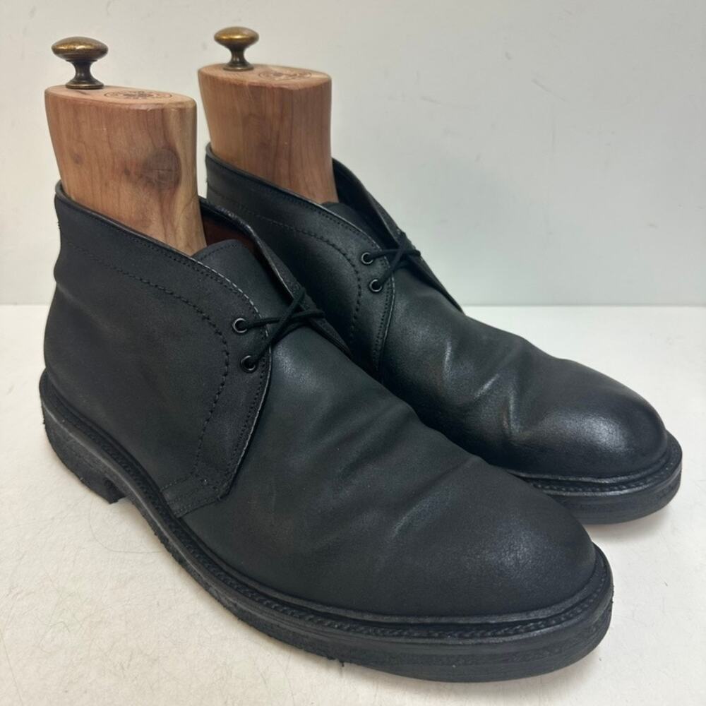 Alden x J. Crew D4708 CUSTOM Black Oiled Suede Chukka Boot Made in USA EUC 11 D